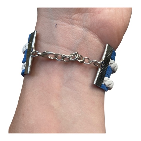 Dallas Cowboys Charm Bracelet - Blue & White, Multi-Layer, Infinity Design - Picture 3 of 4